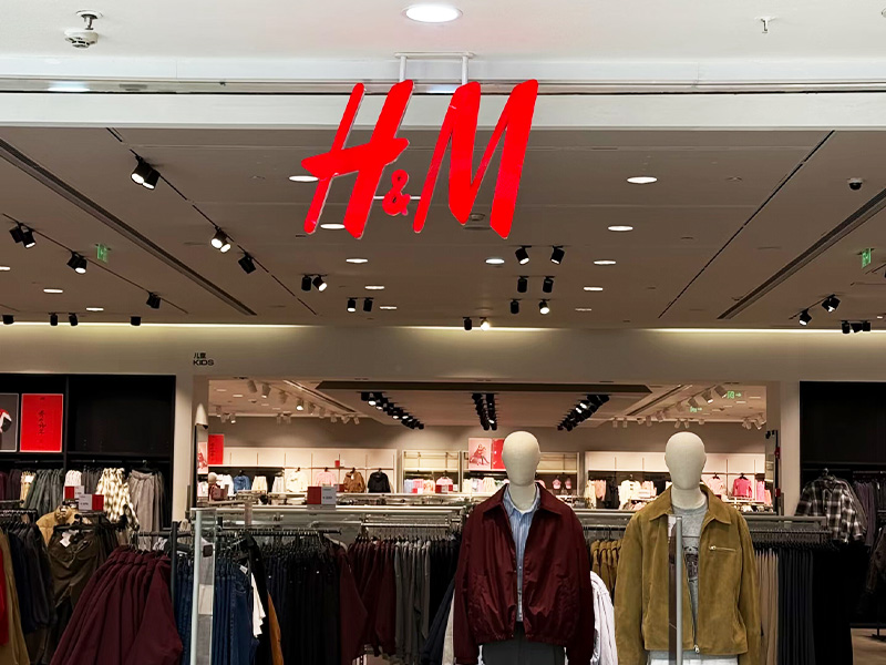 H&M retail storefront signage