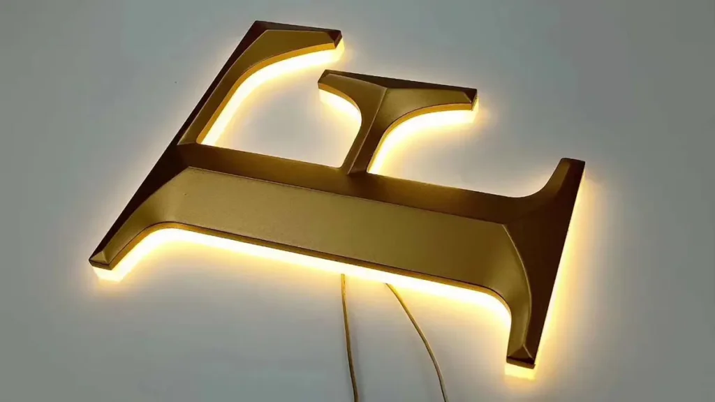 3D engraved aluminum letter sign