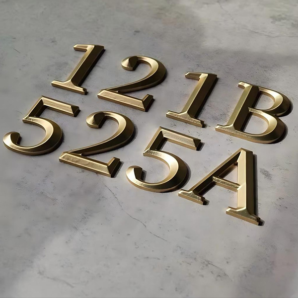 3D engraved aluminum letter sign