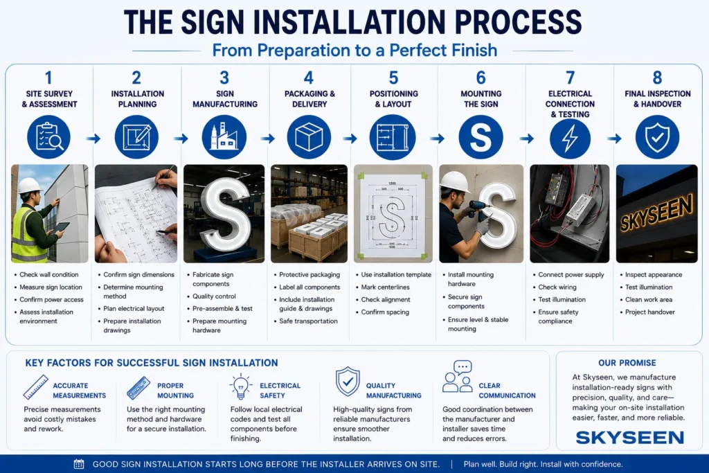 sign installation process
