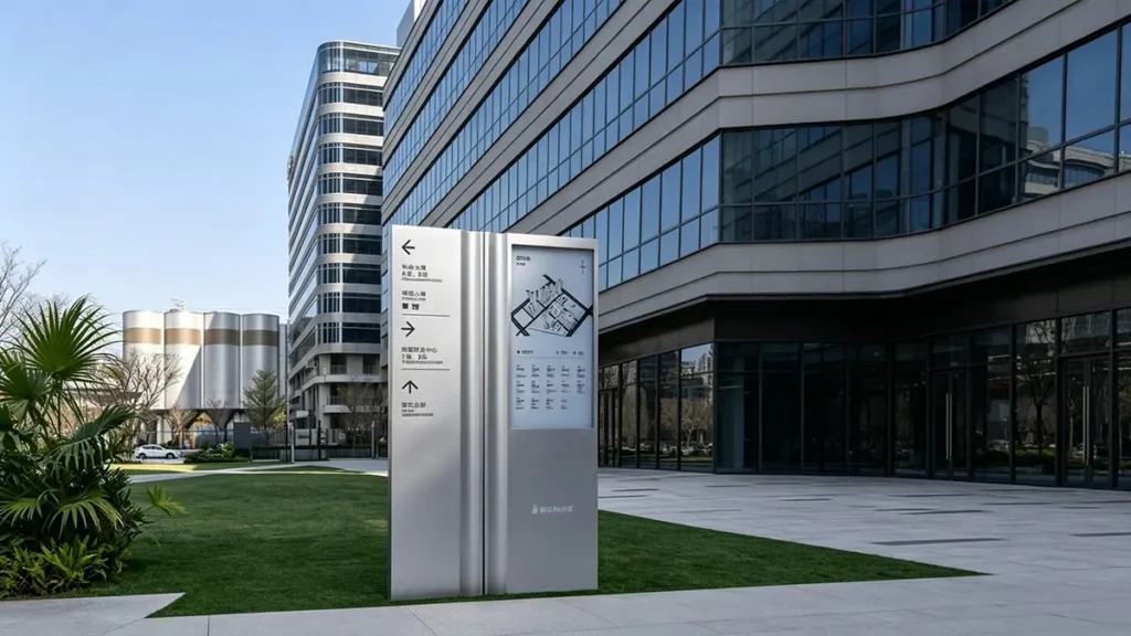 outdoor wayfinding post