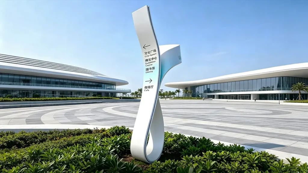 outdoor wayfinding sign