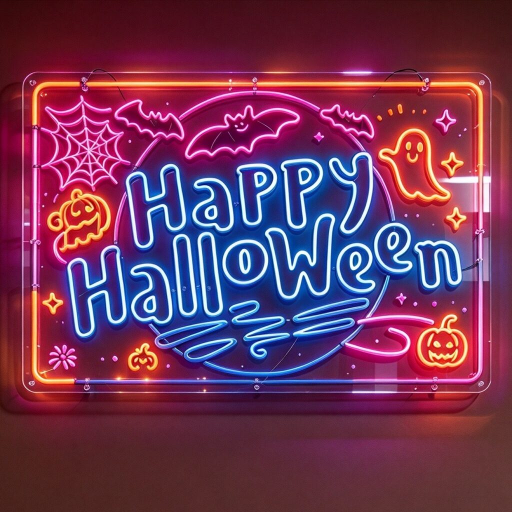 Custom Neon Light Signs Happy Halloween
